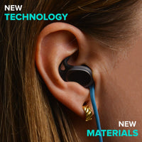 Close-up of a SEAR Plug seated in the ear